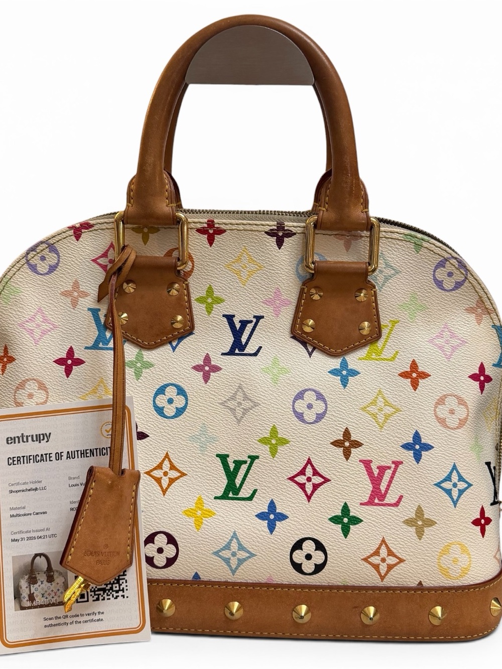 Authentic Louis Vuitton Multicolor alma murakami with COA